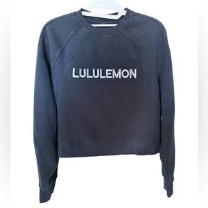 Lululemon Scuba Oversized Cropped Sweatshirt Navy/Blue Size XS/S